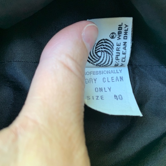 Courtney Rhodes 100% Wool Crepe Blazer Suit Jacket Black Euro 40 (about US 10 ) - Picture 7 of 8